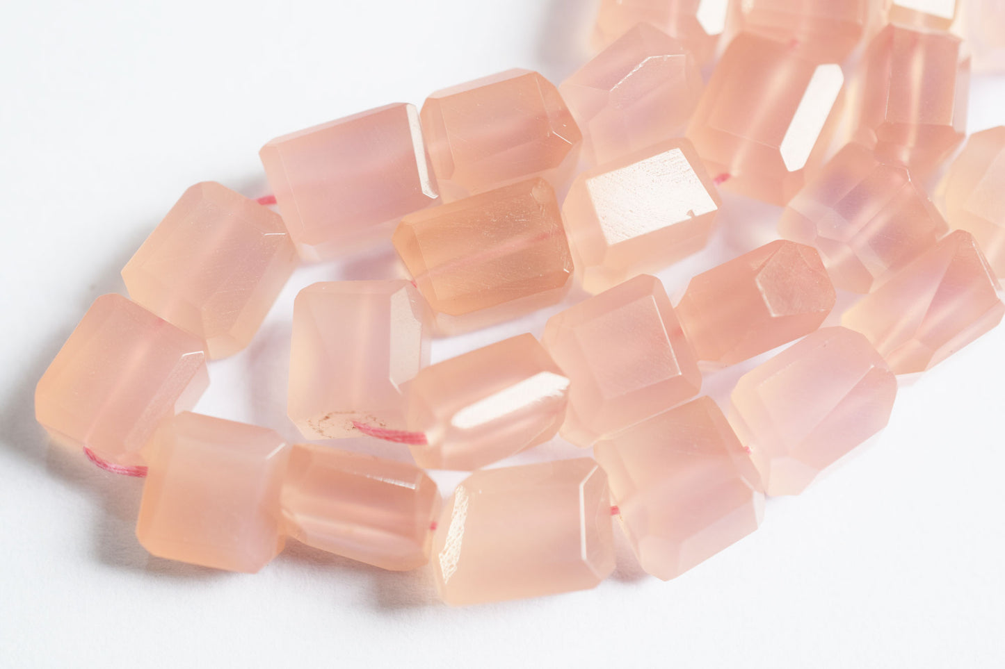 Rose Pink Chalcedony Laser Beads , Sold By Strand , 9x10.50 - 10x13.50 mm, 16", 32126