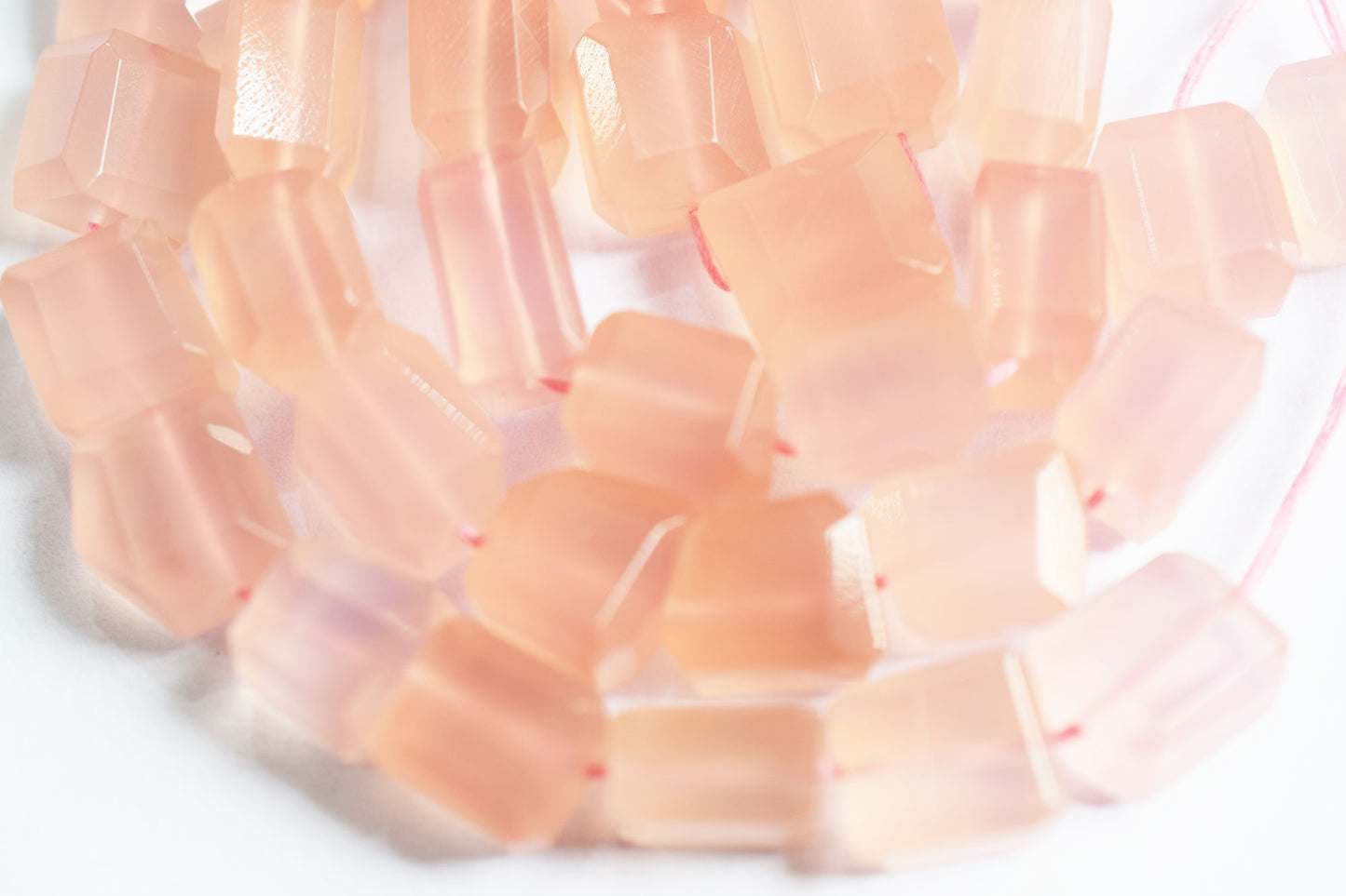 Rose Pink Chalcedony Laser Beads , Sold By Strand , 9x10.50 - 10x13.50 mm, 16", 32126