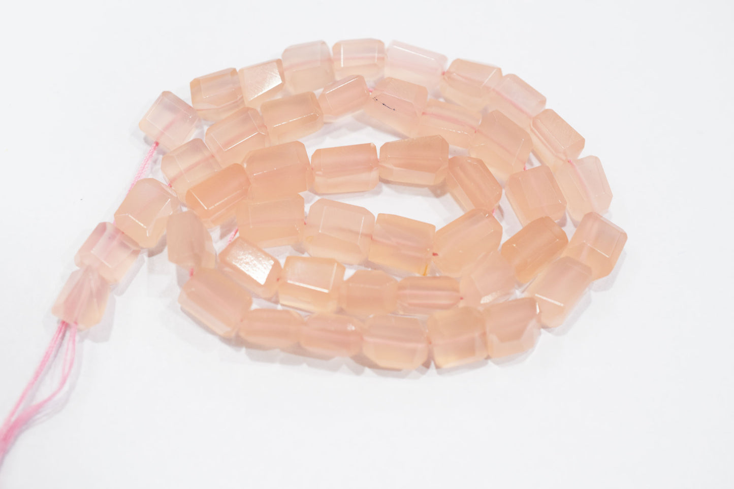 Rose Pink Chalcedony Laser Beads , Sold By Strand , 7x8 - 7.50x11 mm , 16", 32130