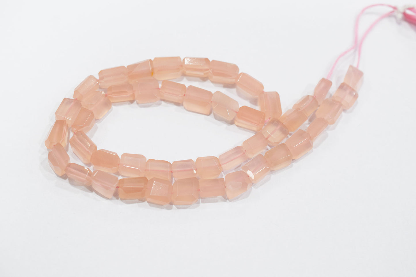 Rose Pink Chalcedony Laser Beads , Sold By Strand , 7x8 - 7.50x11 mm , 16", 32130