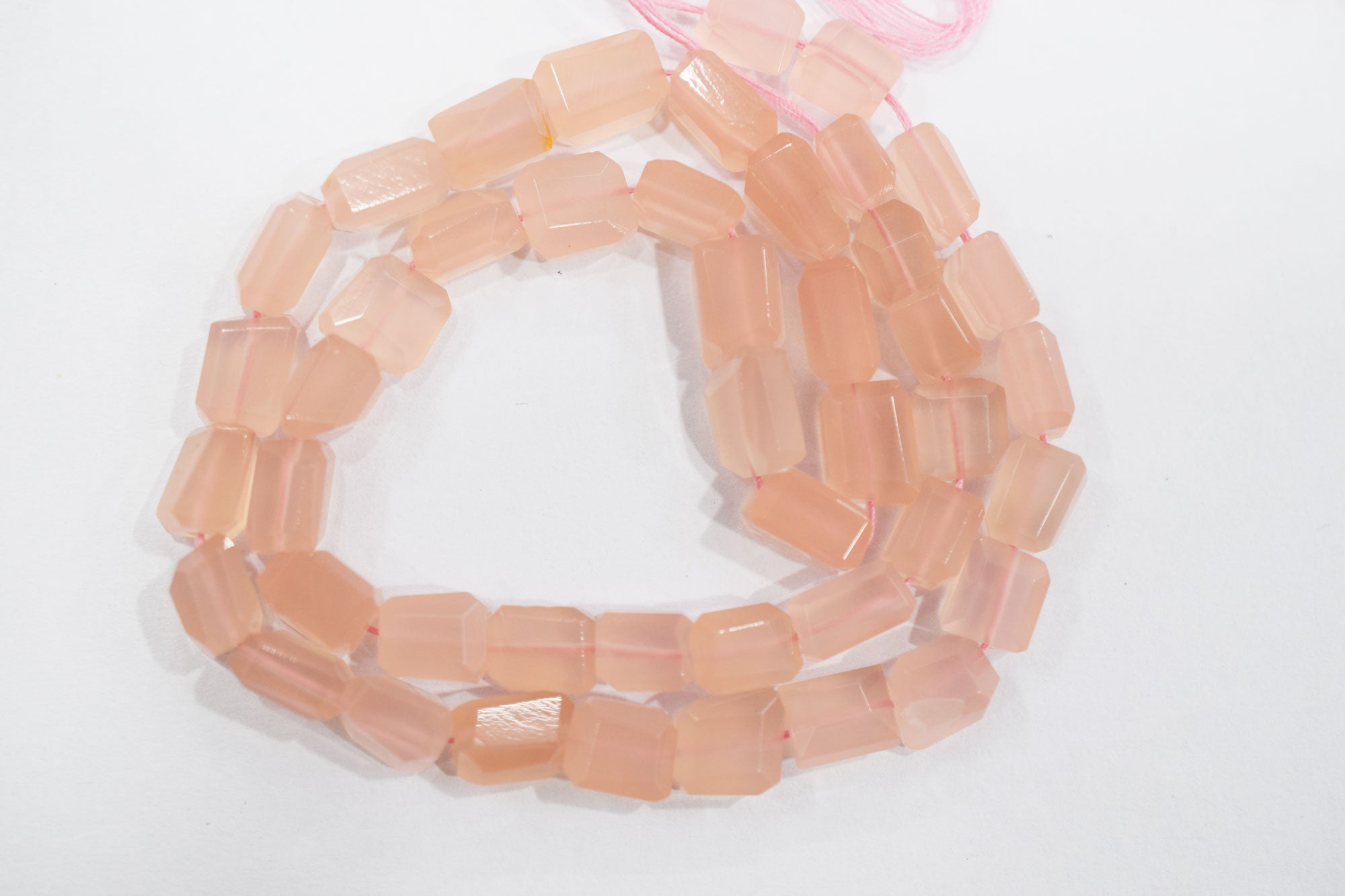 Rose Pink Chalcedony Laser Beads , Sold By Strand , 7x8 - 7.50x11 mm , 16", 32130