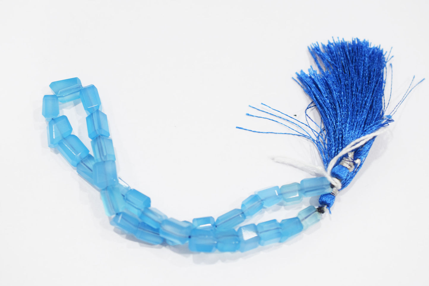 Blue Chalcedony Laser Beads, Sold By Strand , 6x7 - 6.50x11 mm , 16", 32132