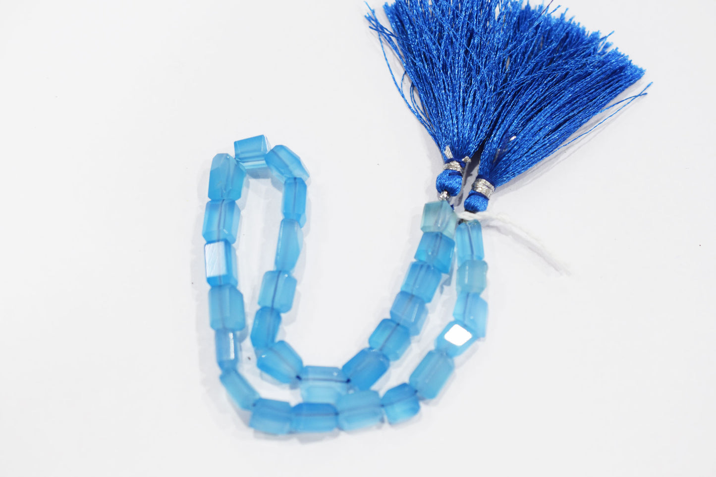 Blue Chalcedony Laser Beads, Sold By Strand , 6x7 - 6.50x11 mm , 16", 32132