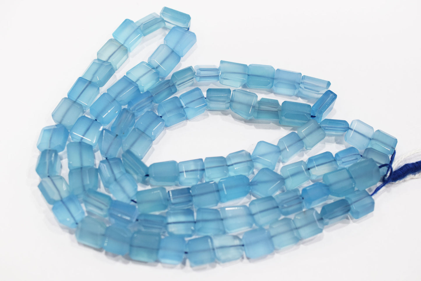 Blue Chalcedony Laser Beads, Sold By Strand , 9x9 - 10x11 mm , 16", 32134