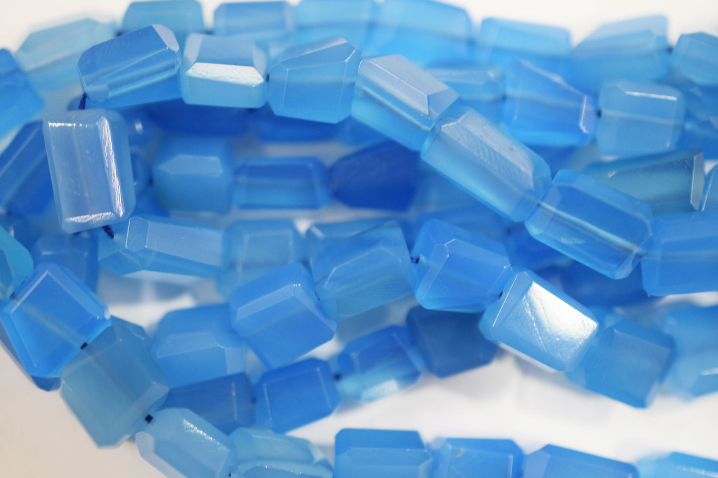 Blue Chalcedony Laser Beads, Sold By Strand , 7x8 - 9x12 mm , 16", 32136