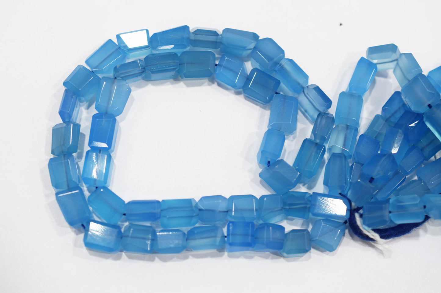 Blue Chalcedony Laser Beads, Sold By Strand , 7x8 - 8x12 mm , 16" , 32138