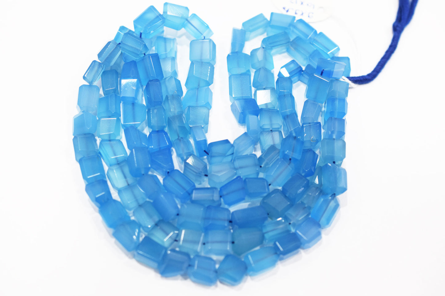 Blue Chalcedony Laser Beads, Sold By Strand , 9x9 - 10x12 mm , 16" , 32139