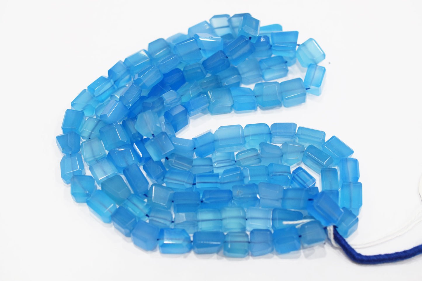 Blue Chalcedony Laser Beads, Sold By Strand , 9x9 - 10x12 mm , 16" , 32139