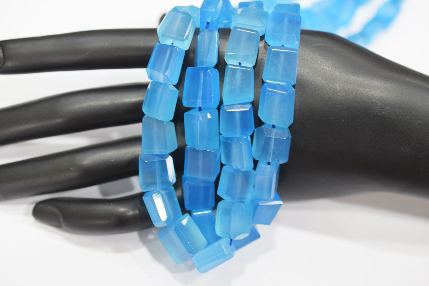 Blue Chalcedony Laser Beads, Sold By Strand , 8x9 - 10x13 mm , 16" , 32140