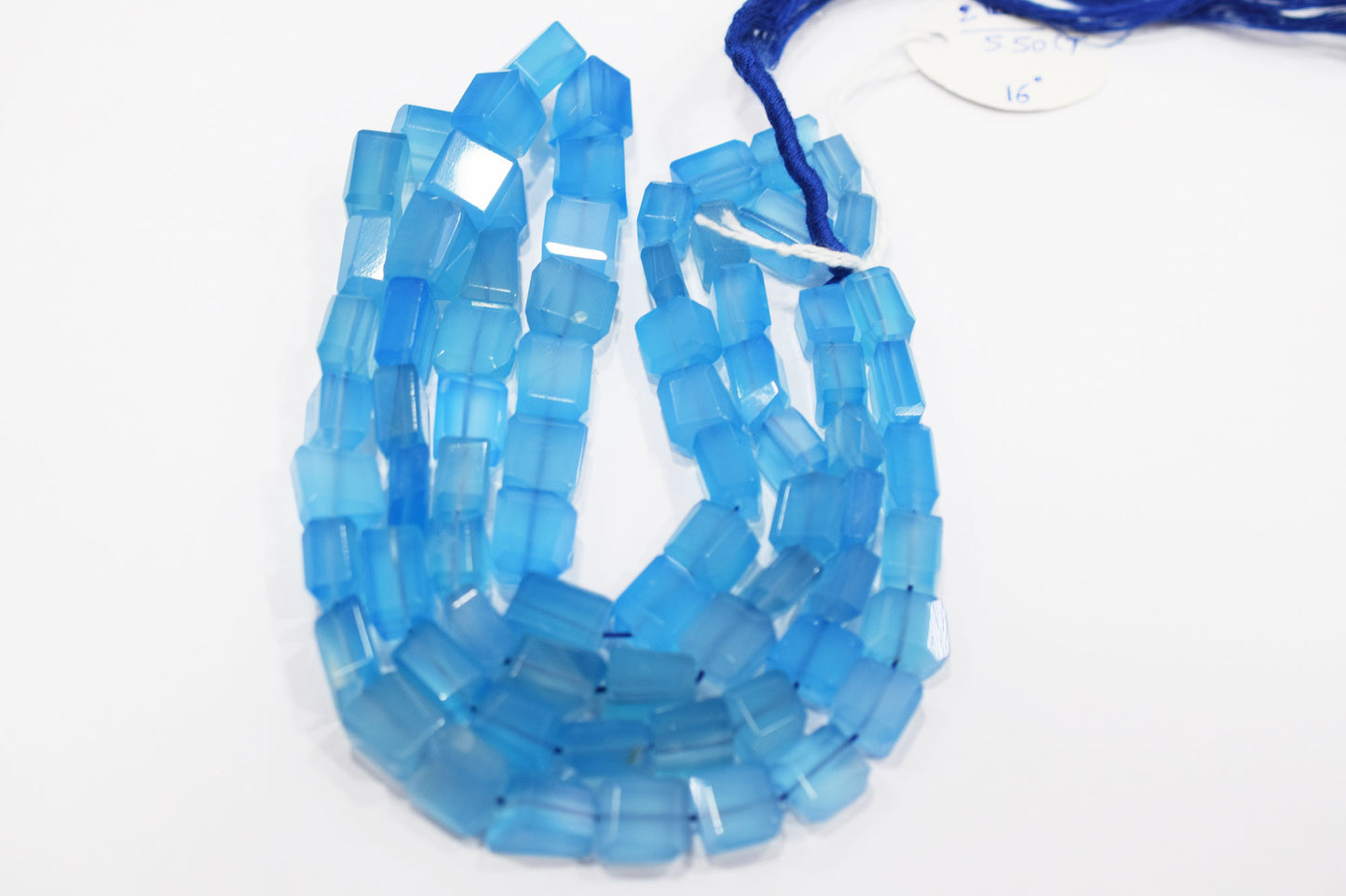Blue Chalcedony Laser Beads, Sold By Strand , 8x9 - 10x13 mm , 16" , 32140