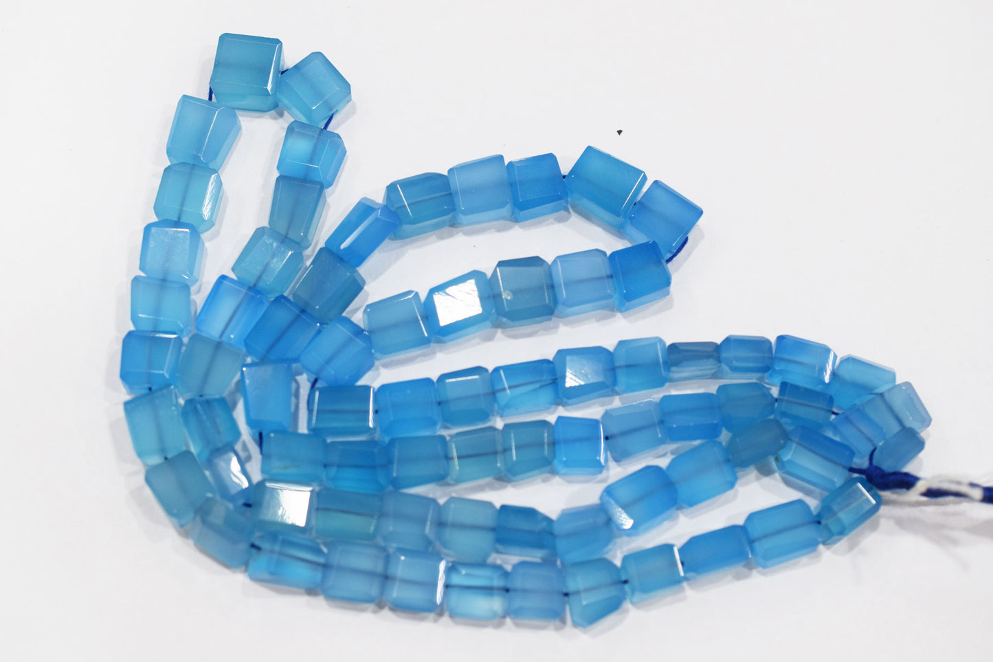 Blue Chalcedony Laser Beads, Sold By Strand , 8x9 - 10x13 mm , 16" , 32140