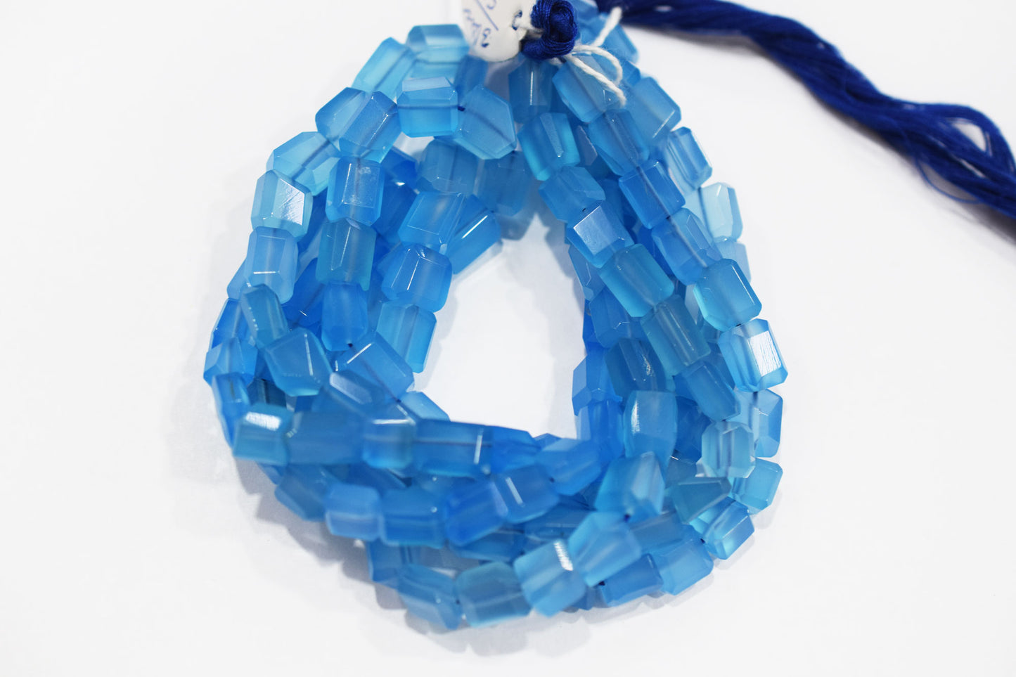 Blue Chalcedony Laser Beads, Sold By Strand , 7x9 - 8x11 mm , 16" , 32141