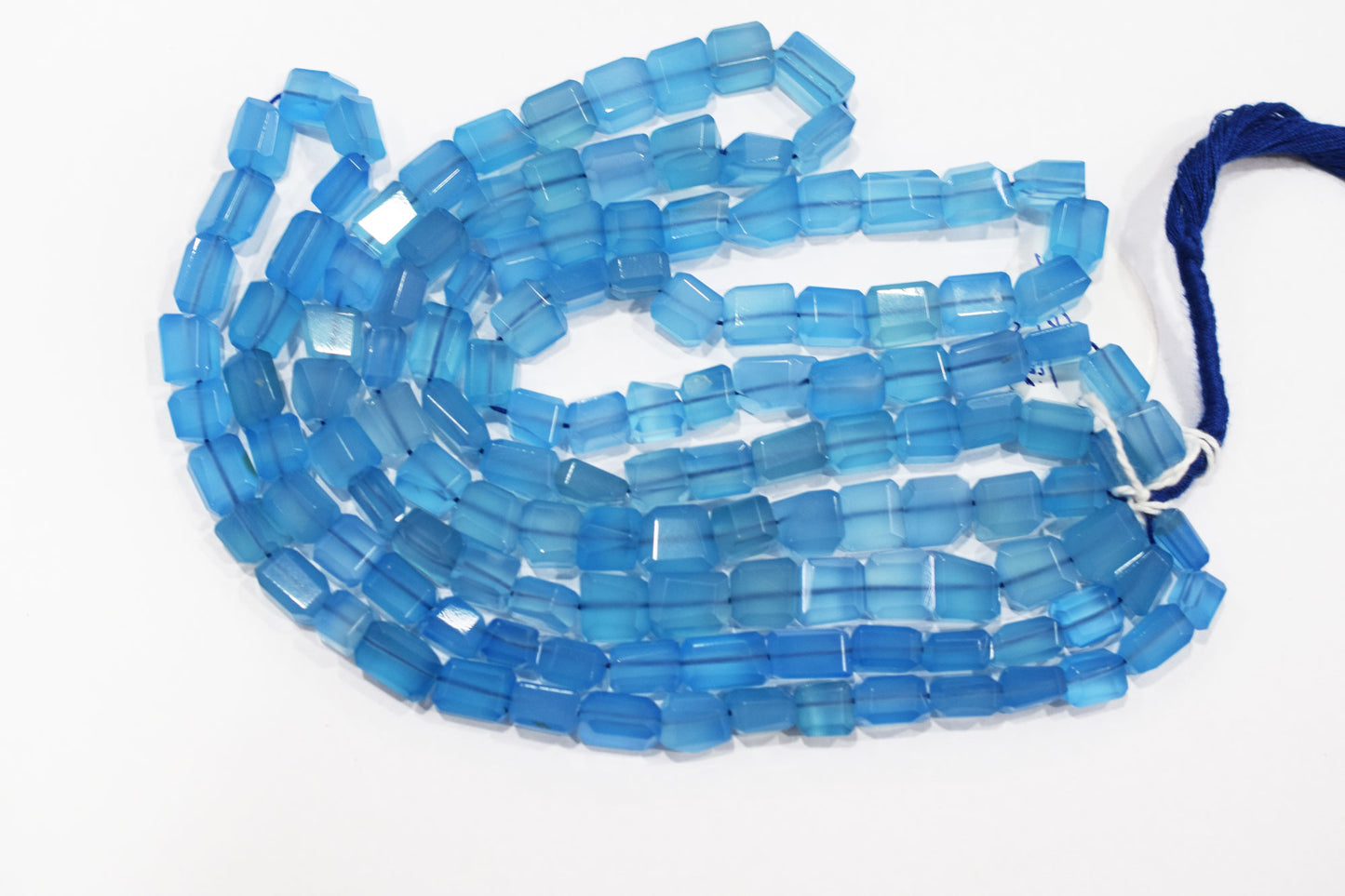 Blue Chalcedony Laser Beads, Sold By Strand , 7x9 - 8x11 mm , 16" , 32141