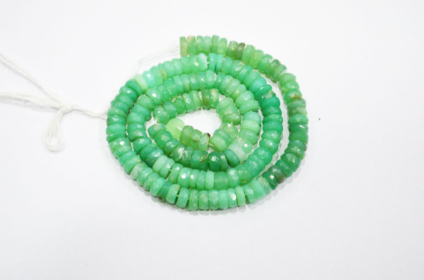 Natural Chrysoprase Heishi Tyre Shape Beads , 16.50 Inches , 6.50 - 7 mm , 32149