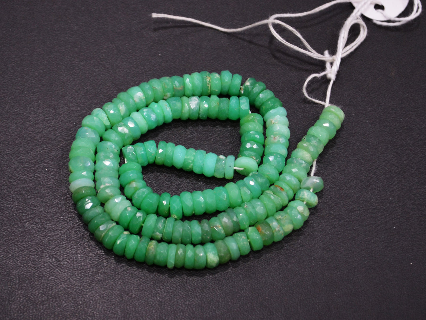 Natural Chrysoprase Heishi Tyre Shape Beads , 16.50 Inches , 6.70 - 7.30 mm , 32151