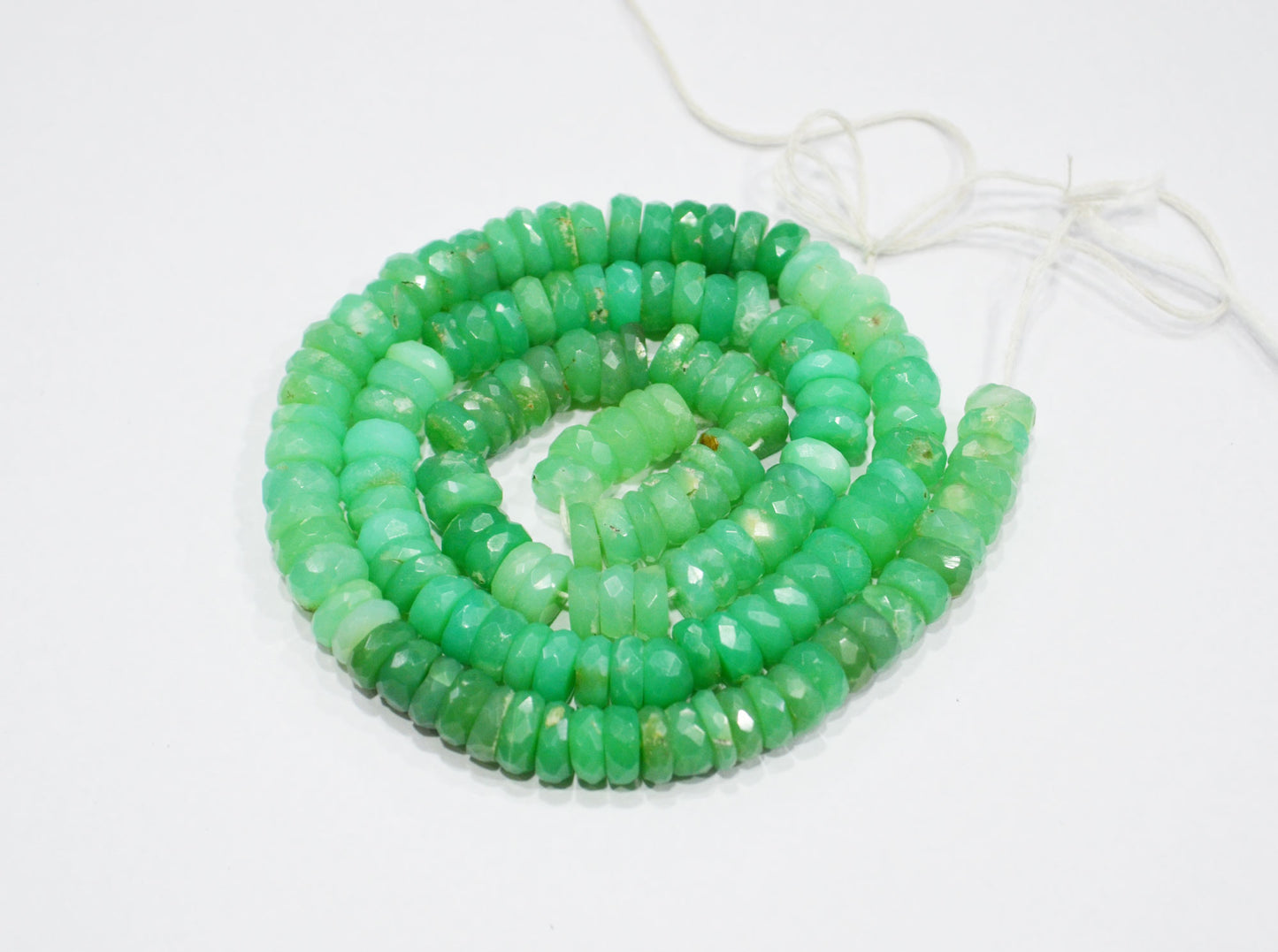 Natural Chrysoprase Heishi Tyre Shape Beads , 16.50 Inches , 6.70 - 7.30 mm , 32151