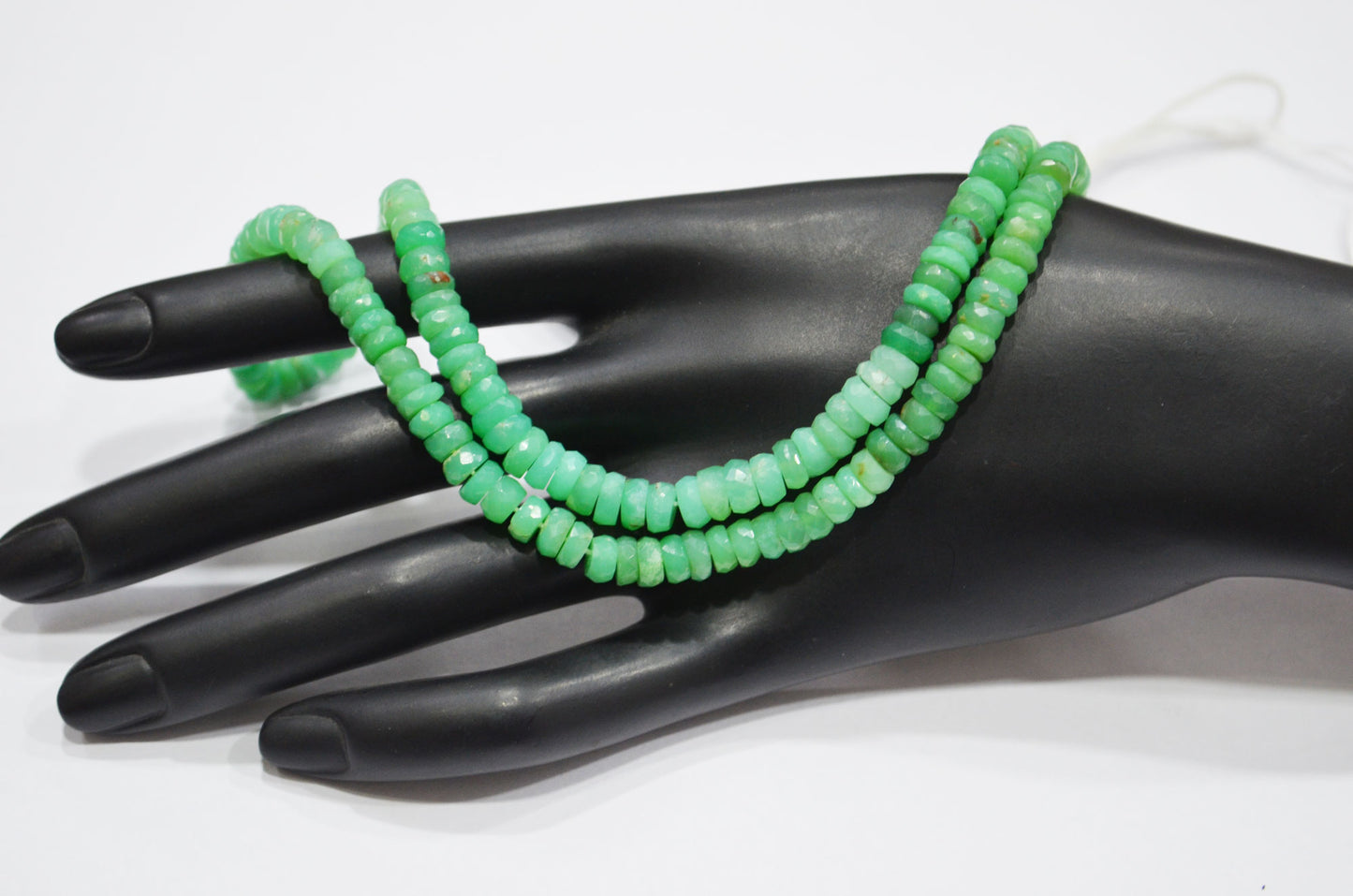 Natural Chrysoprase Heishi Tyre Shape Beads , 17 Inches , 5.50 - 6 mm , 32153