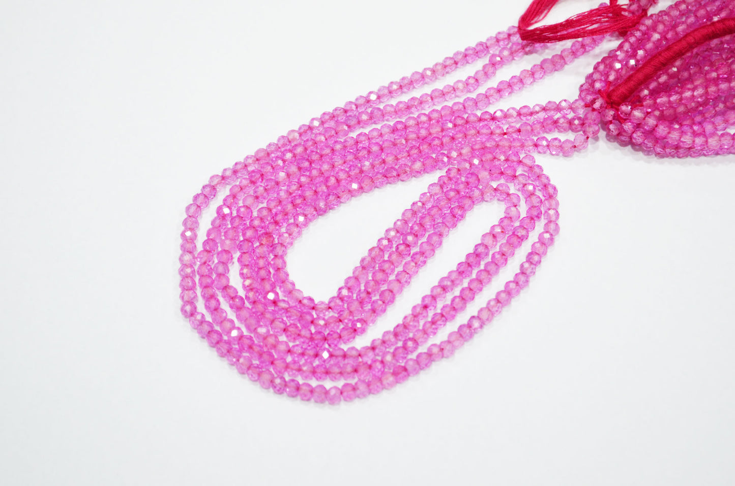 Mystic Pink Topaz Faceted Rondelle Shape Beads , Sold By Strand , 16 Inches , 3.50 - 4 mm , 32154