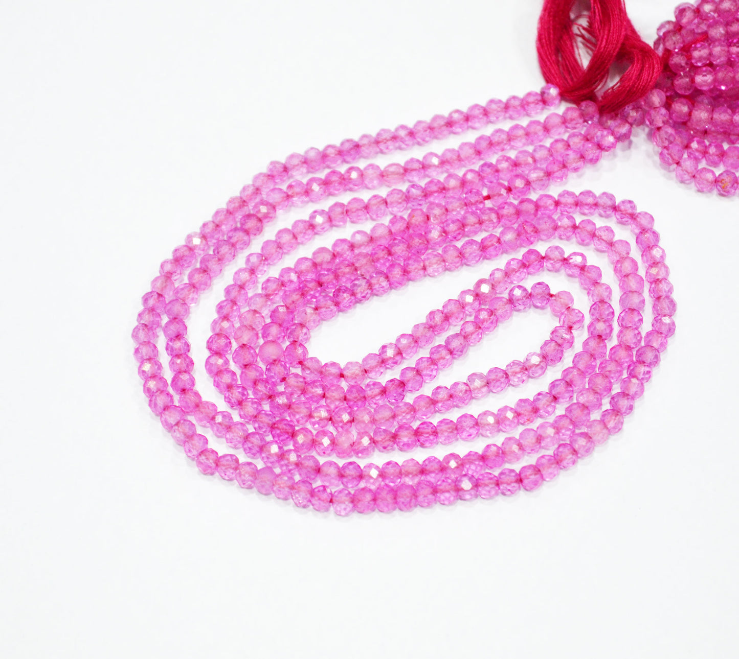 Mystic Pink Topaz Rondelle Shape Beads , Mystic Pink Topaz Faceted Rondelle Shape Beads , Sold By Strand , 18 Inches , 3.50 - 4 mm , 32155