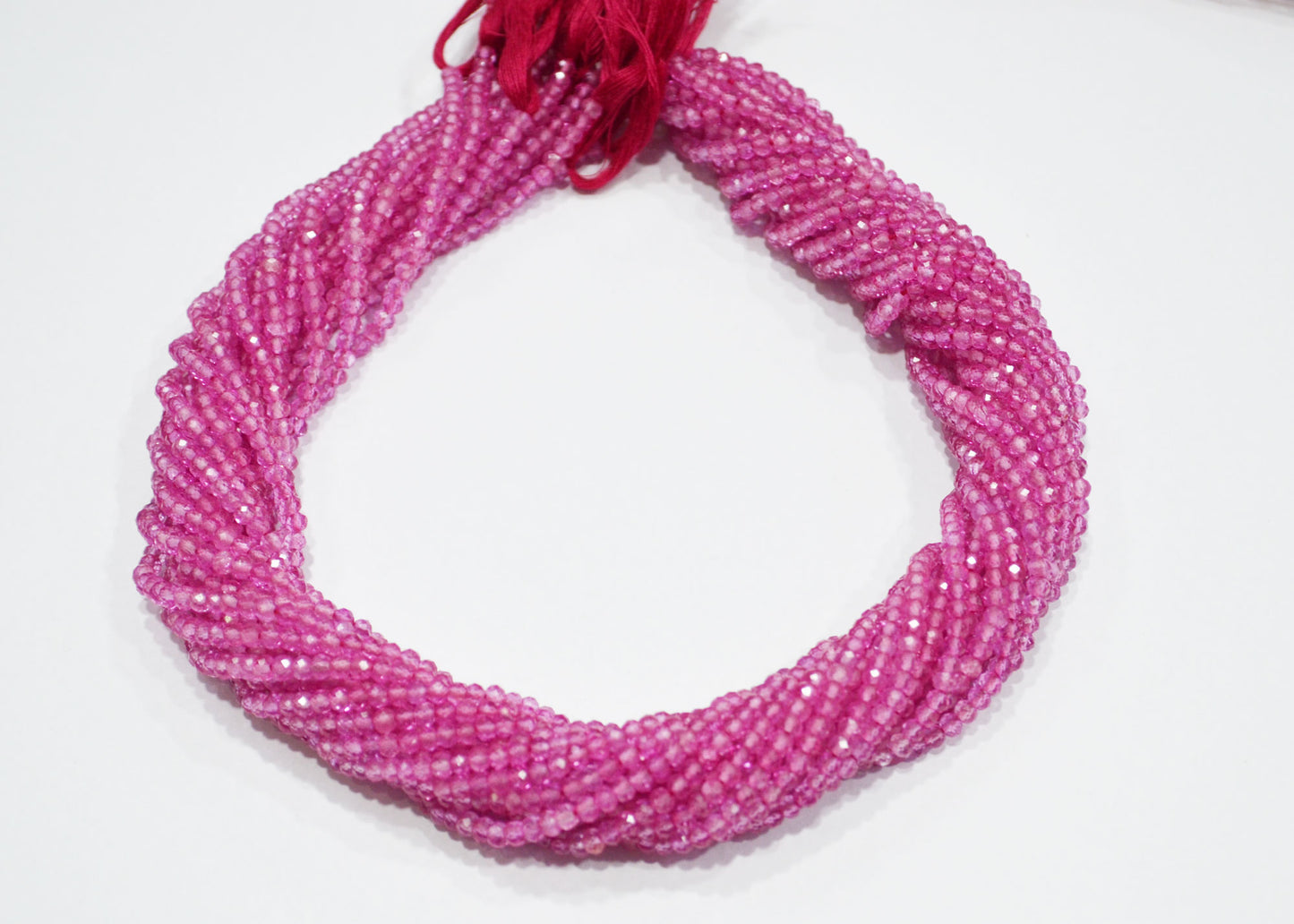 Mystic Pink Topaz Rondelle Shape Beads , Mystic Pink Topaz Faceted Rondelle Shape Beads , Sold By Strand , 18 Inches , 3.50 - 4 mm , 32155