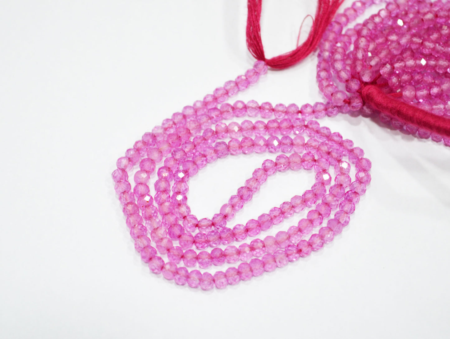 Mystic Pink Topaz Rondelle Shape Beads , Mystic Pink Topaz Faceted Rondelle Shape Beads , Sold By Strand , 18 Inches , 3.50 - 4 mm , 32155