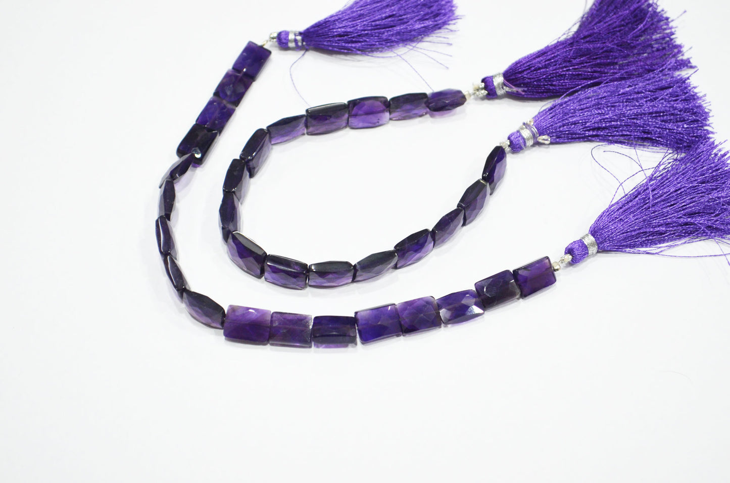 Natural Amethyst Faceted Chicklet Shape Beads , Sold By Strand , 7 Inches , 7.50x10 - 9x12 mm , 32157