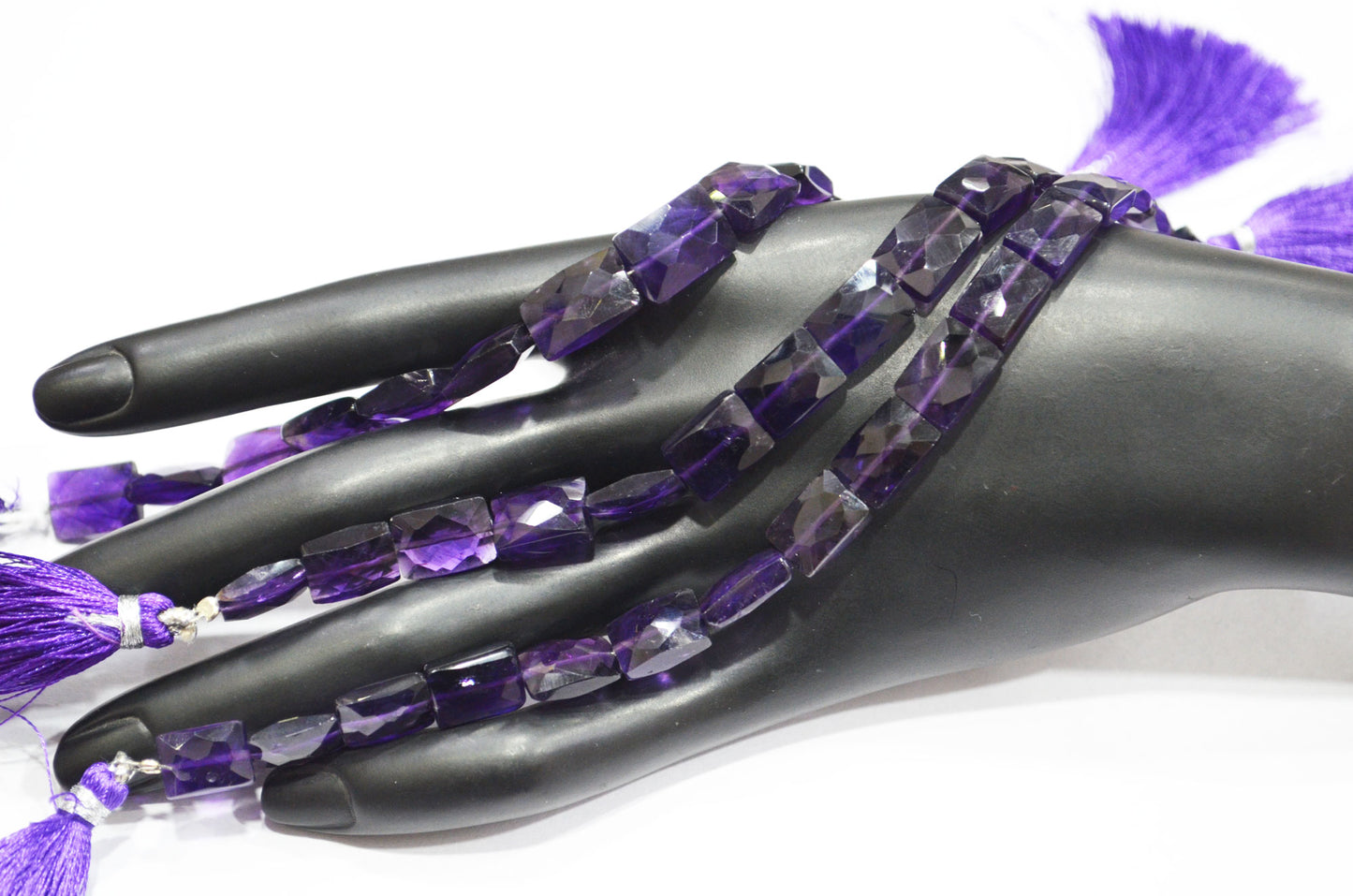 Natural Amethyst Faceted Chicklet Shape Beads , Sold By Strand , 7 Inches , 7.50x10 - 9x12 mm , 32157