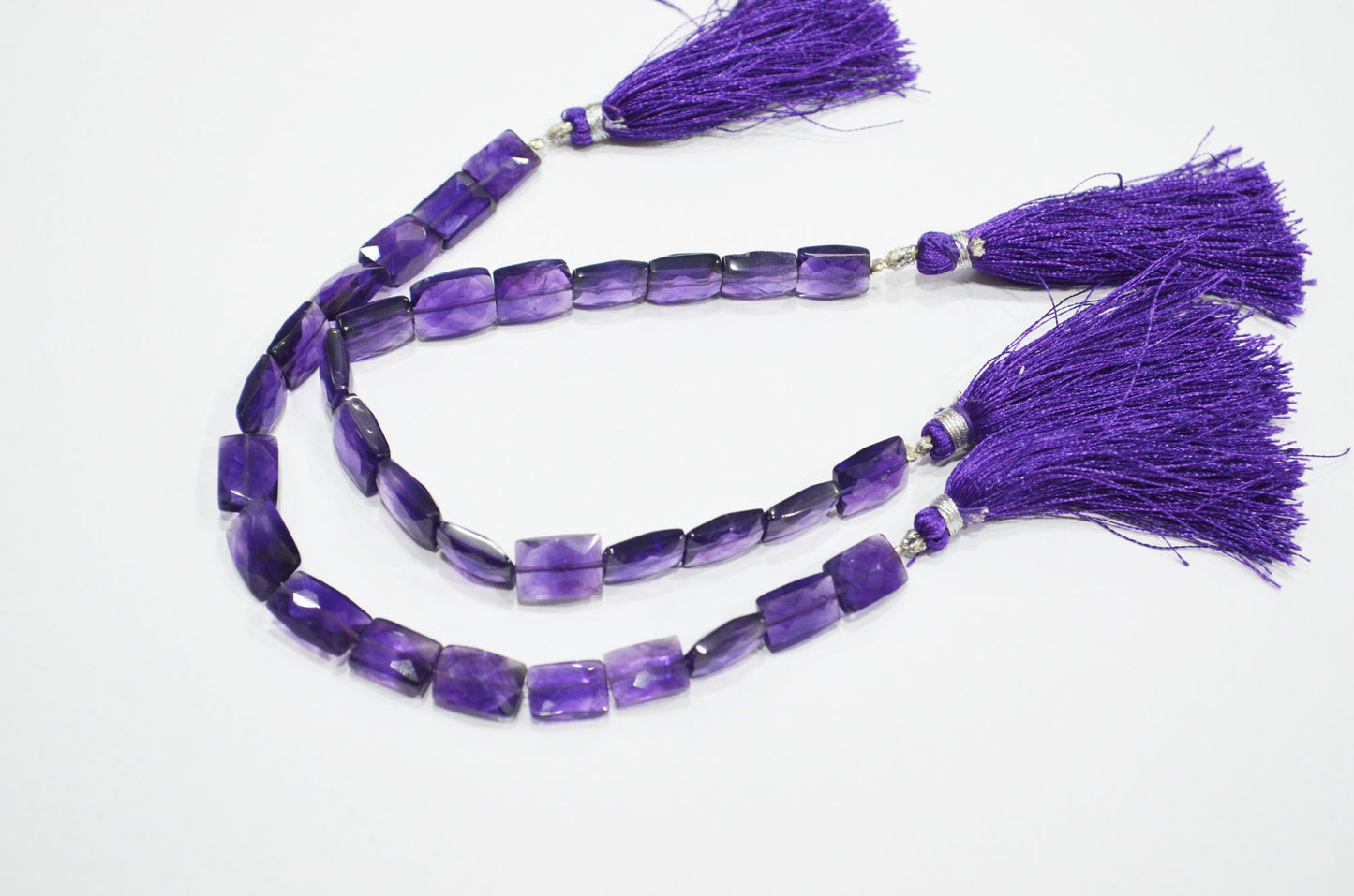 Natural Amethyst Faceted Chicklet Shape Beads , Sold By Strand , 7 Inches , 7.50x10 - 9x12 mm , 32159