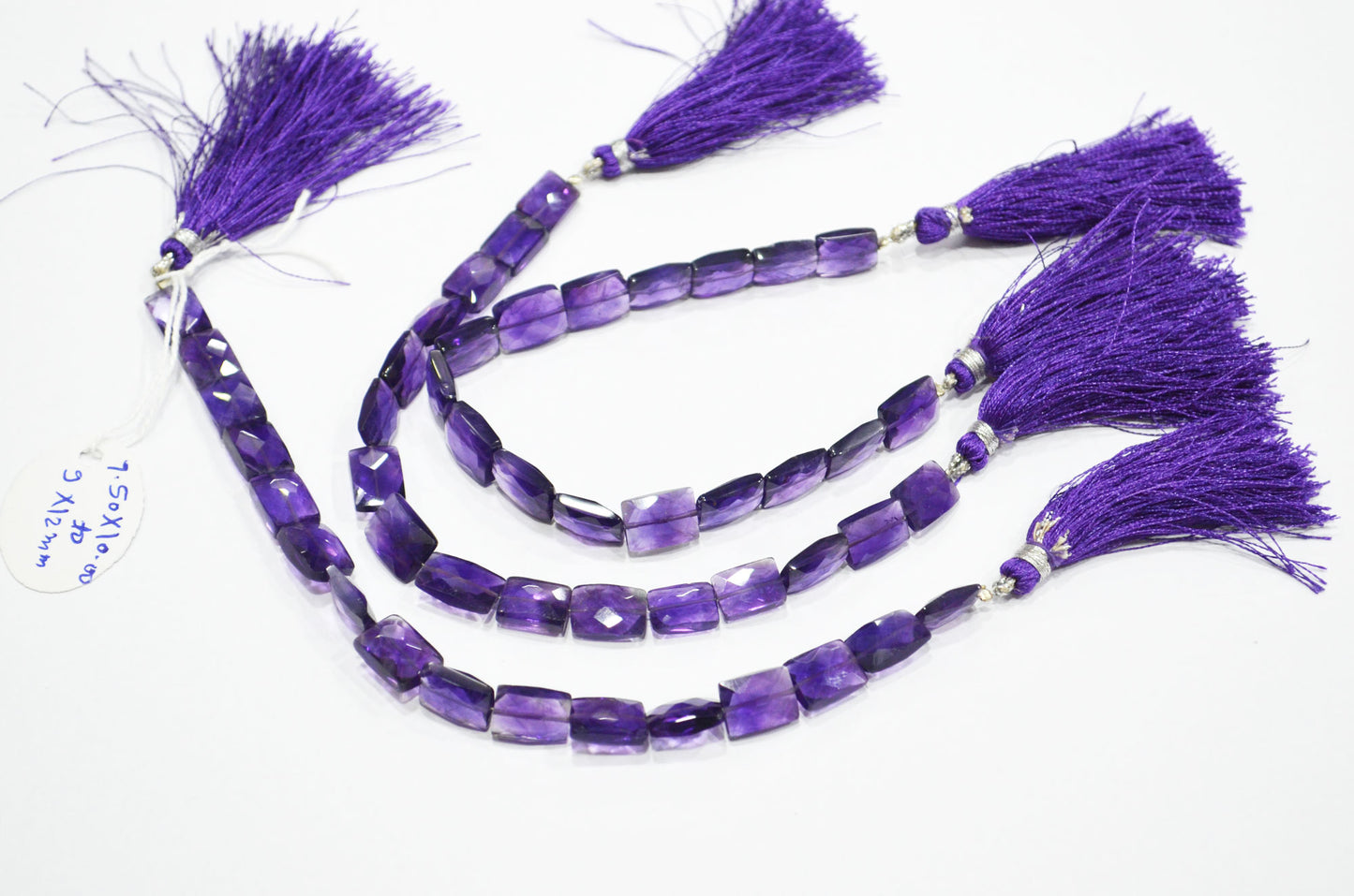 Natural Amethyst Faceted Chicklet Shape Beads , Sold By Strand , 7 Inches , 7.50x10 - 9x12 mm , 32159