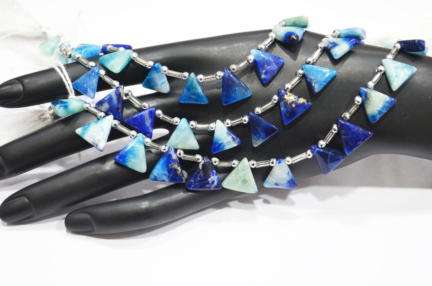 Natural Afghanite Trillion Shape Beads , Sold By Strand , 8 Inches , 12x12 - 13x13.50 mm , 32167