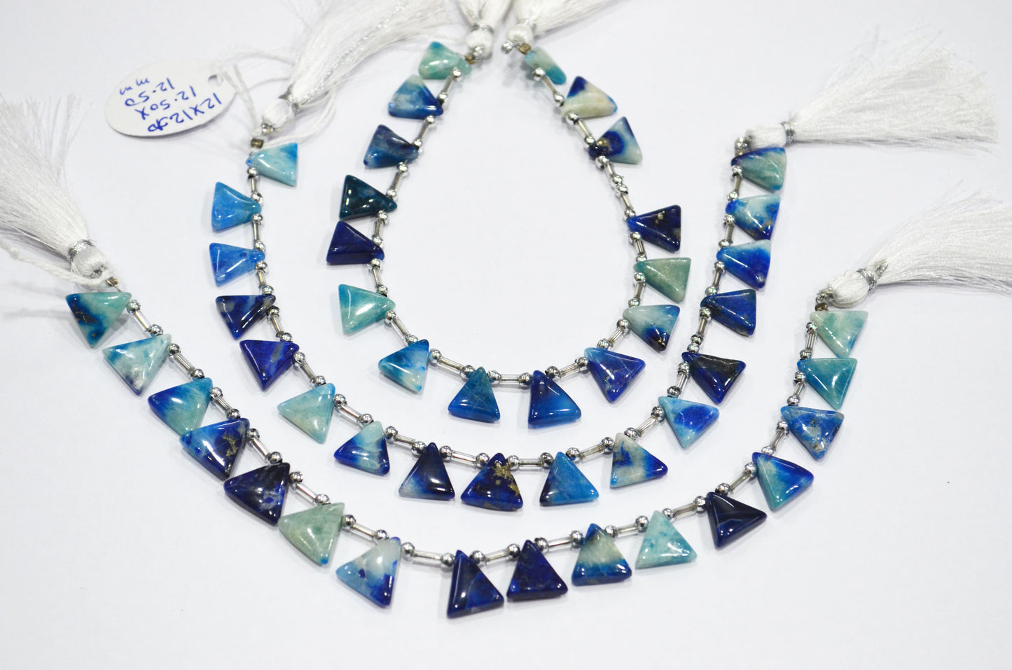 Natural Afghanite Trillion Shape Beads , Sold By Strand , 8 Inches , 12x12 - 13x13.50 mm , 32167