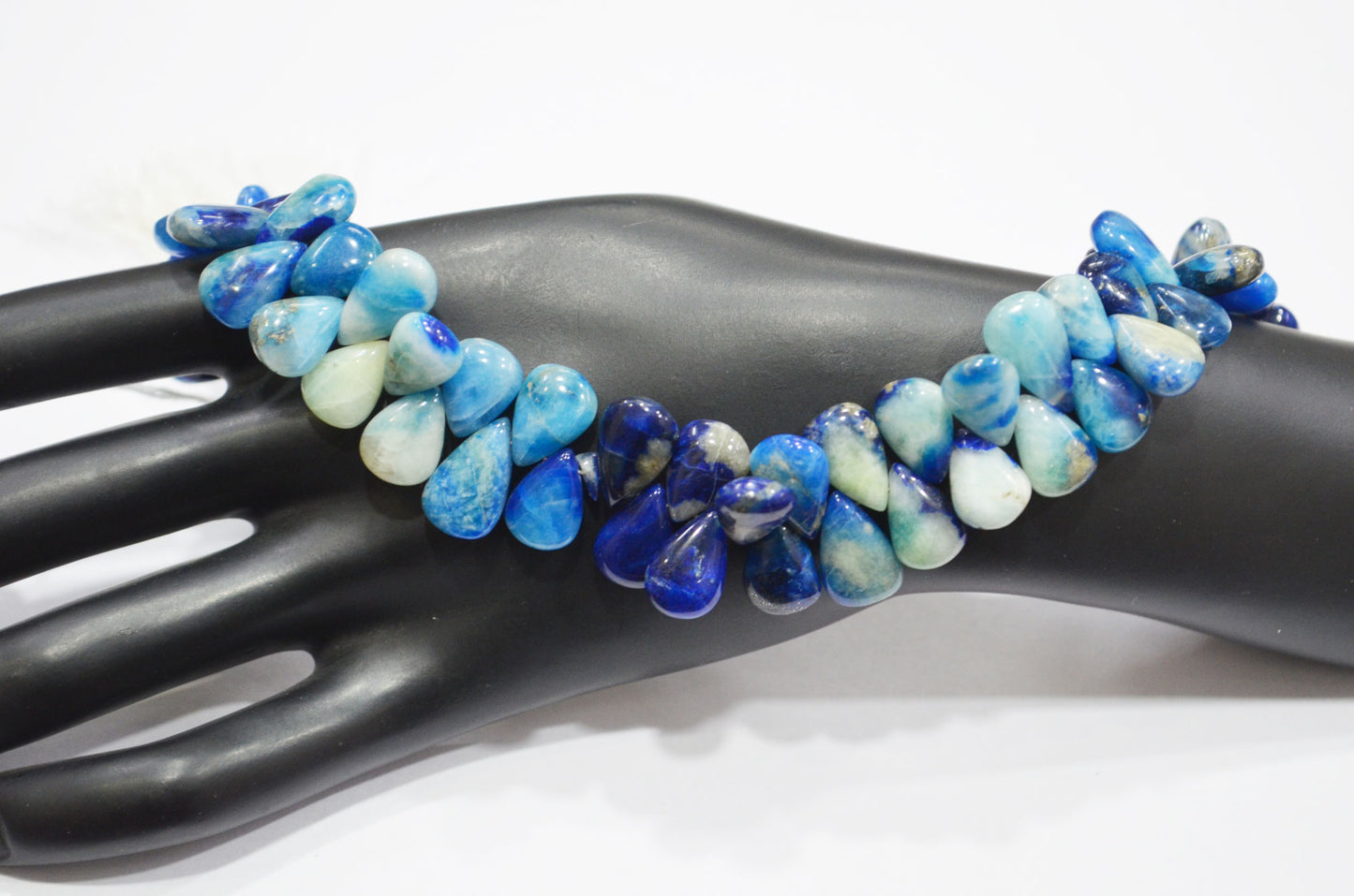 Natural Afghanite Pear Shape Beads , 8 Inches , 9x12 - 9x15 mm , 32171