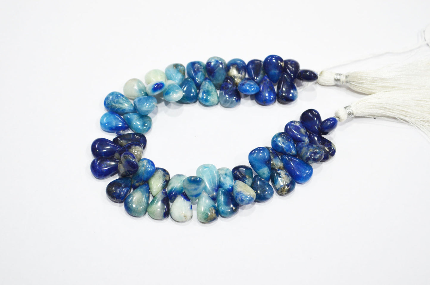 Natural Afghanite Pear Shape Beads , 8 Inches , 9x12 - 9x15 mm , 32171