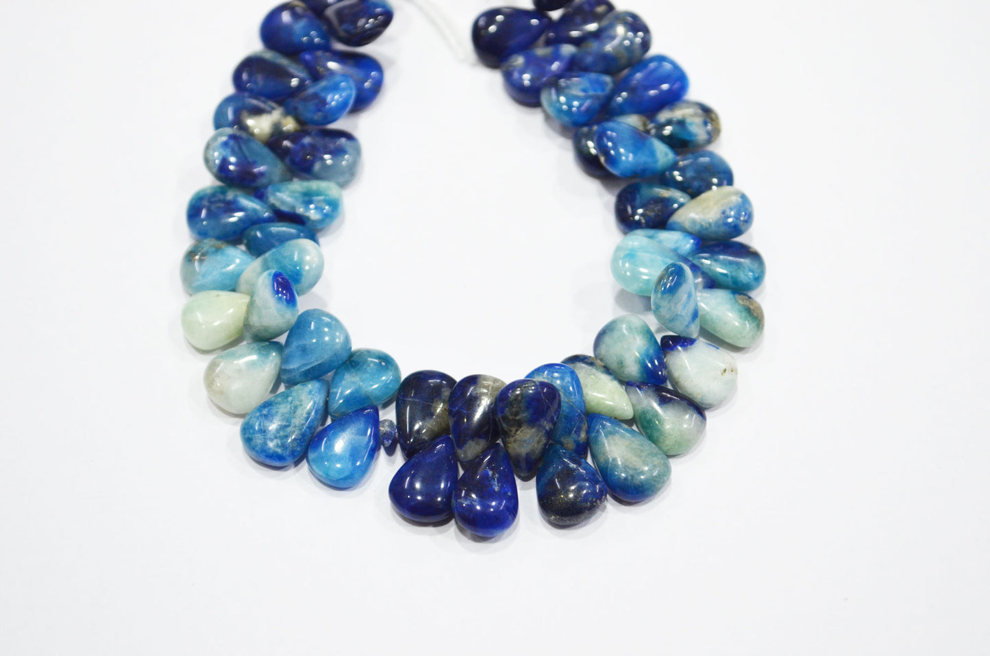 Natural Afghanite Pear Shape Beads , 8 Inches , 9x12 - 9x15 mm , 32171