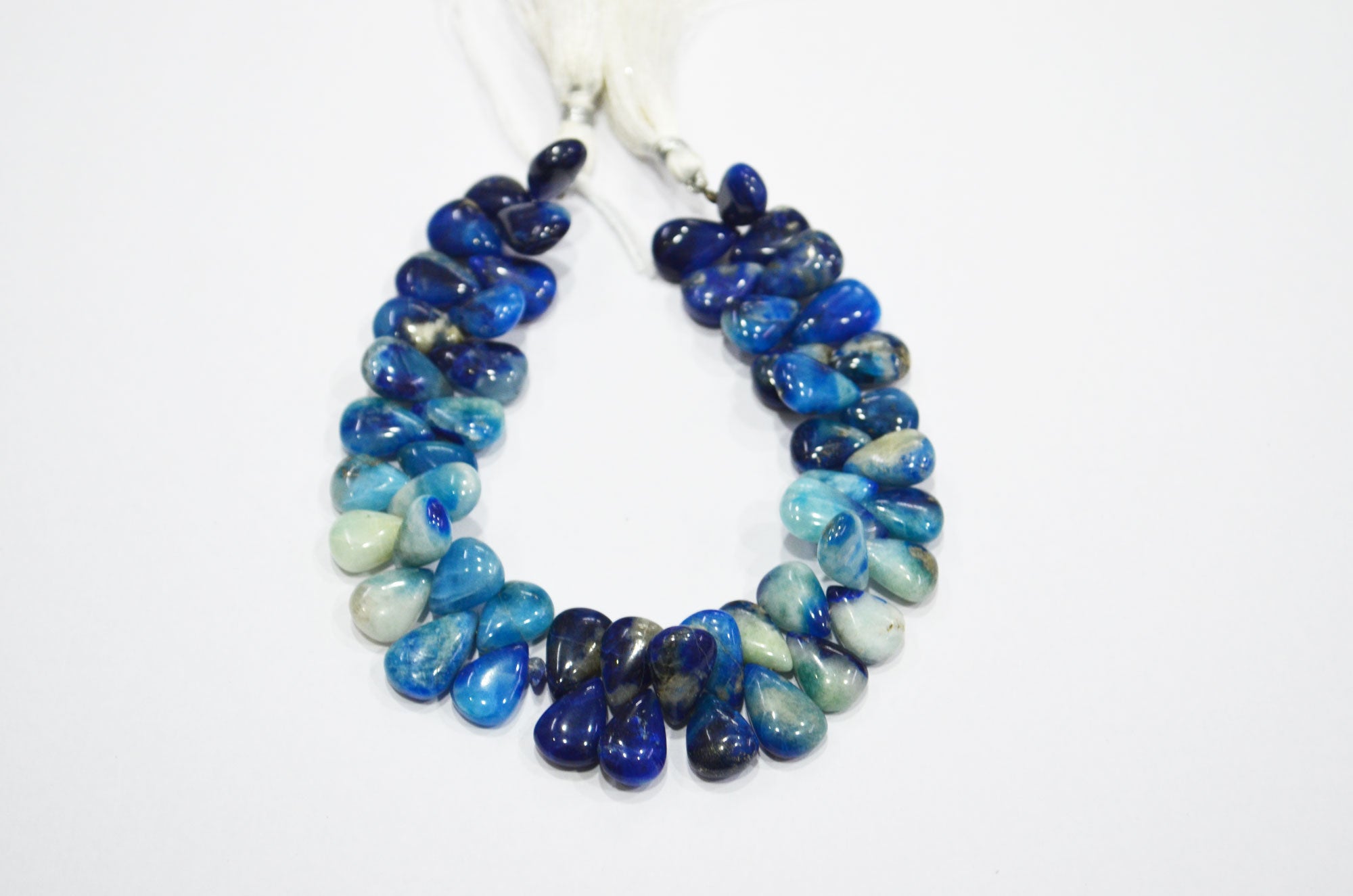 Natural Afghanite Pear Shape Beads , 8 Inches , 9x12 - 9x15 mm , 32171