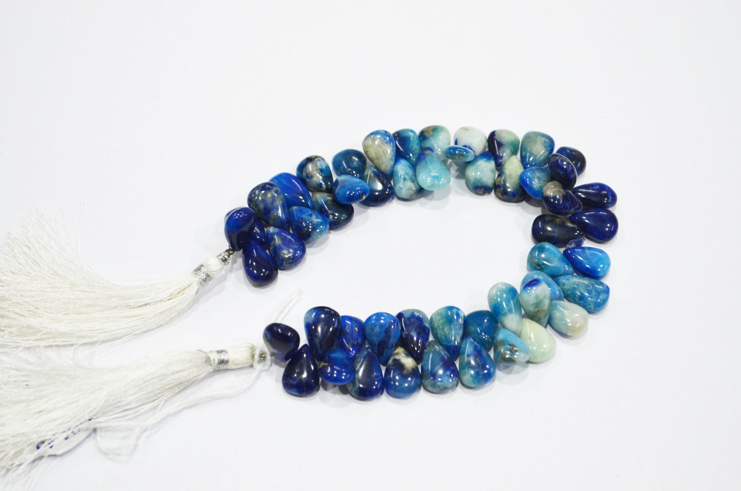 Natural Afghanite Pear Shape Beads , 8 Inches , 9x12 - 9x15 mm , 32171