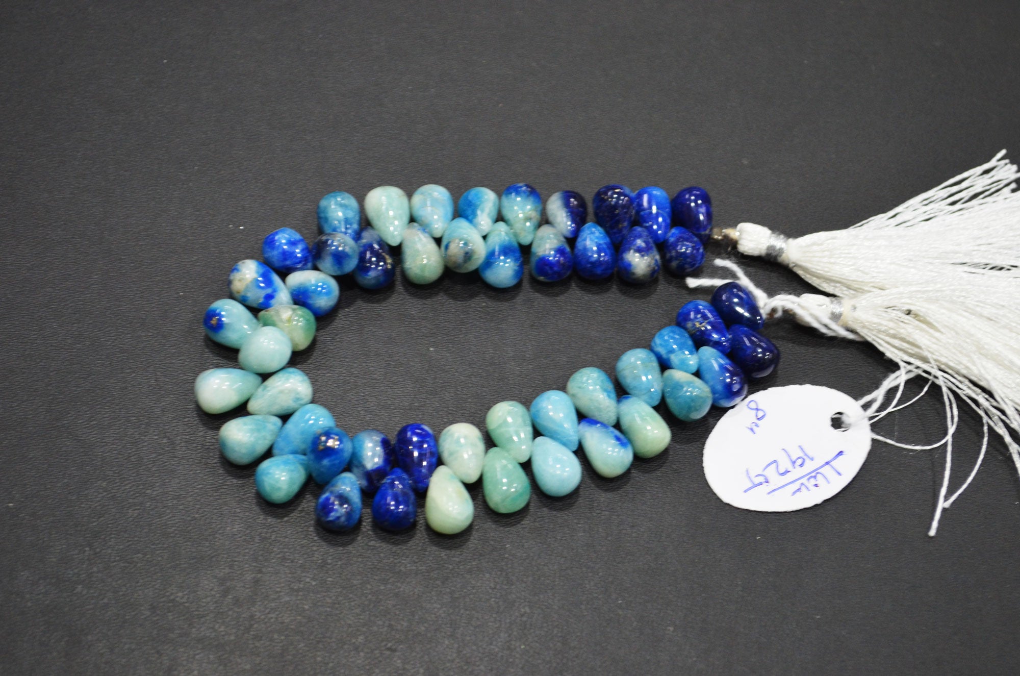 Natural Afghanite Tear Drops Shape Beads , 8 Inches , 7x10.50 - 8x11 mm , 32174