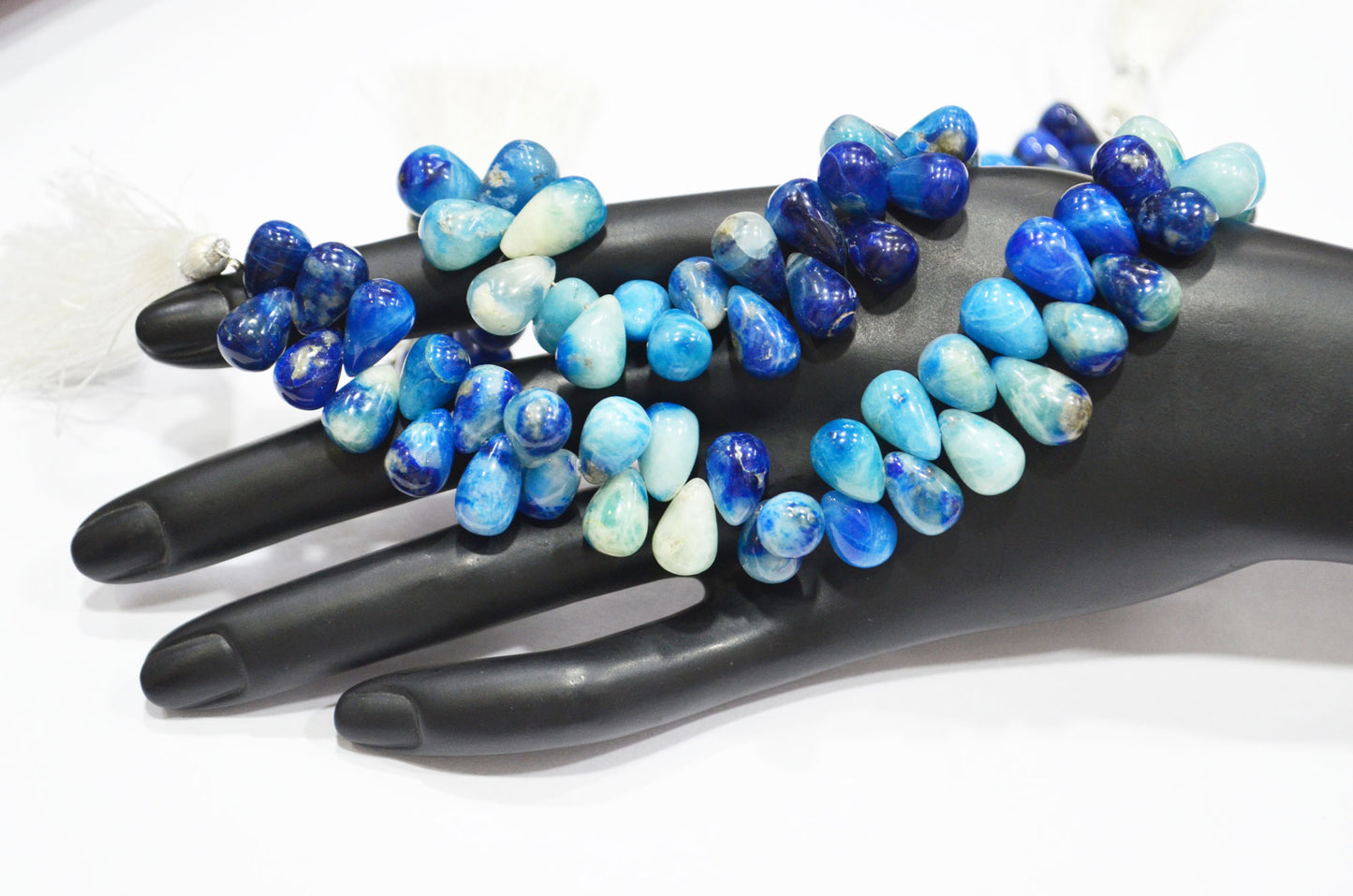 Natural Afghanite Tear Drops Shape Beads , Sold By Strand , 8 Inches , 8x11 - 9x13 mm , 32176