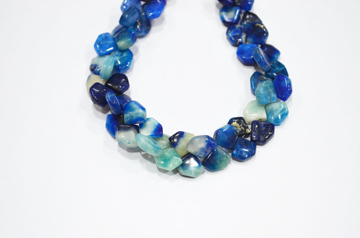 Natural Afghanite Fancy Shape Beads , 8 Inches , 9x10 - 10x11 mm , 32177