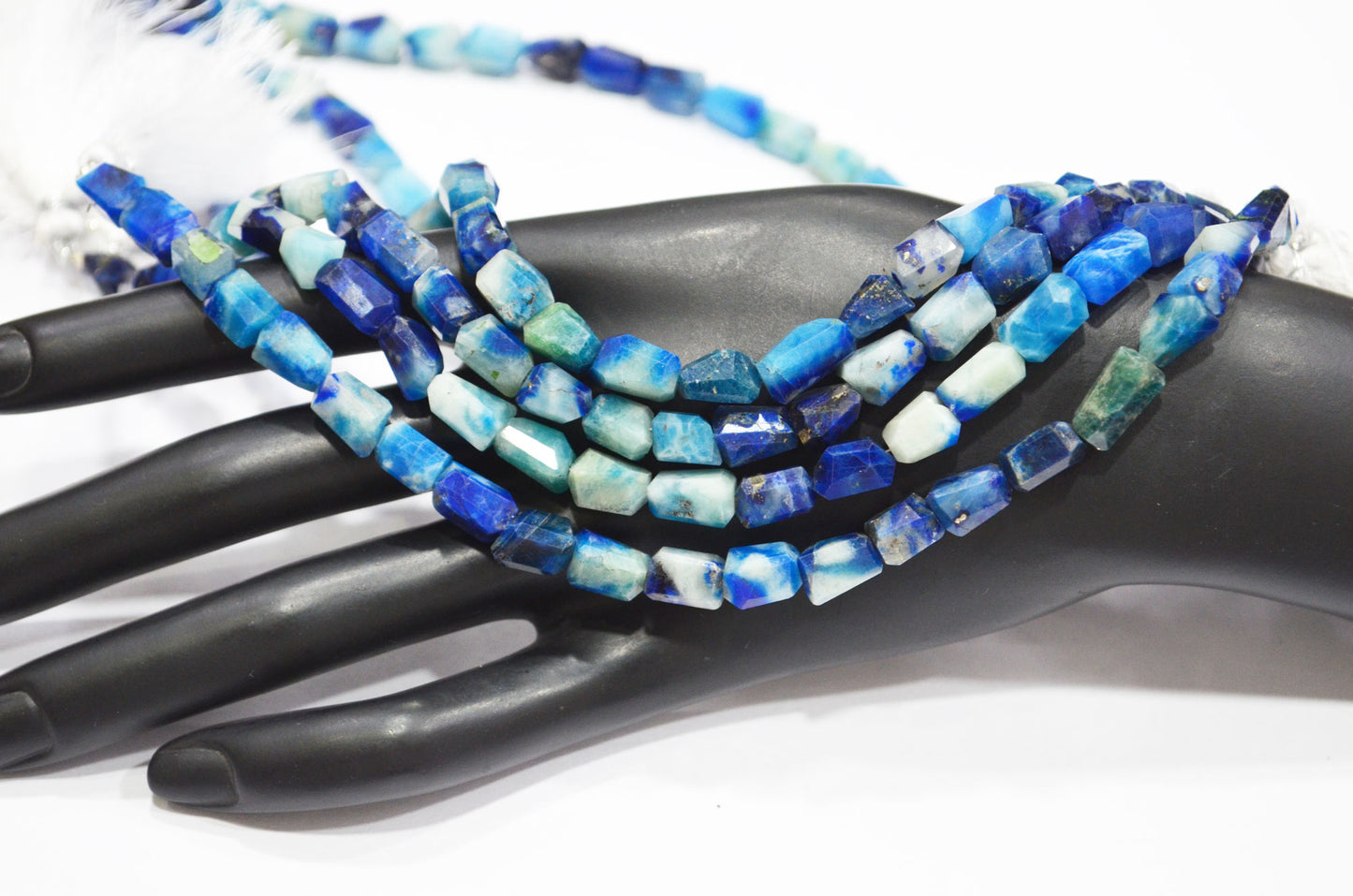 Natural Afghanite Laser Cut Nuggets Shape Beads , Sold By Strand , 8 Inches , 6x8 - 7.50x11 mm , 32180