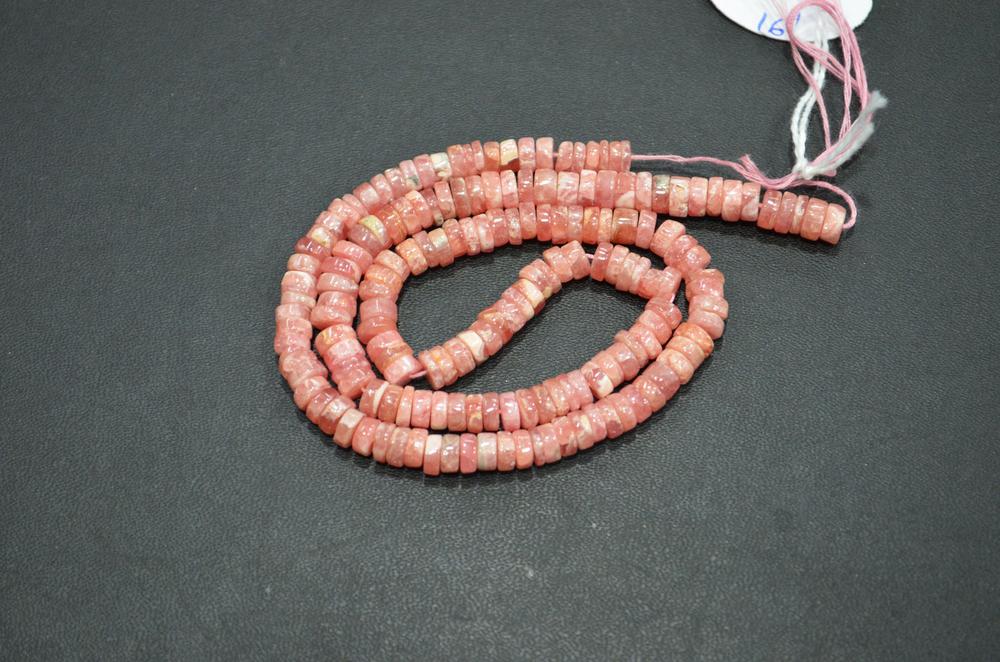 Natural Rhodocrosite Heishi Tyre Shape Beads , 16 Inches , 5.50 - 6.25 mm , 32189