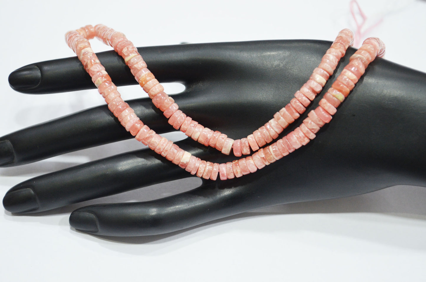 Natural Rhodocrosite Heishi Tyre Shape Beads , 16 Inches , 5.50 - 6.25 mm , 32189