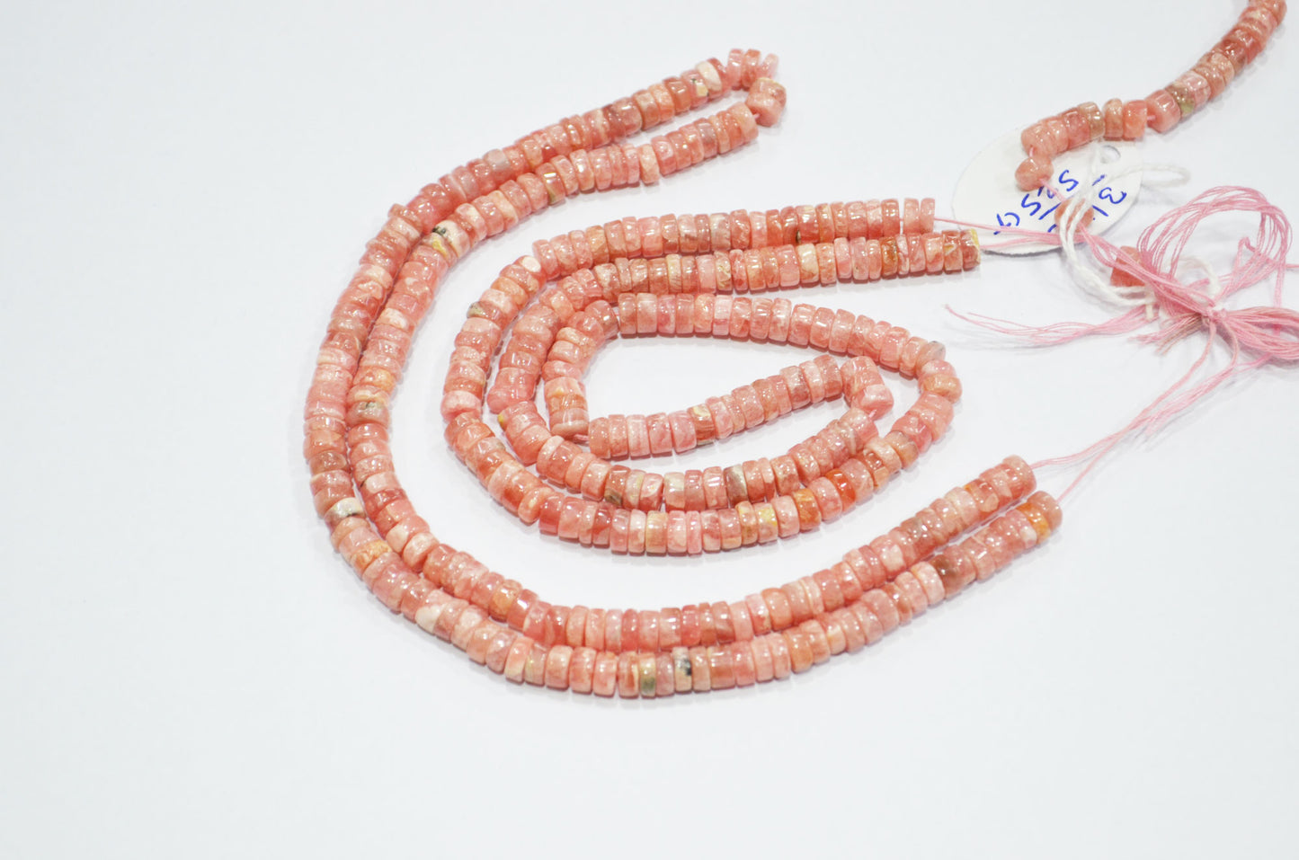 Natural Rhodocrosite Heishi Tyre Shape Beads , Sold By Strand , 16 Inches , 6 mm , 32193