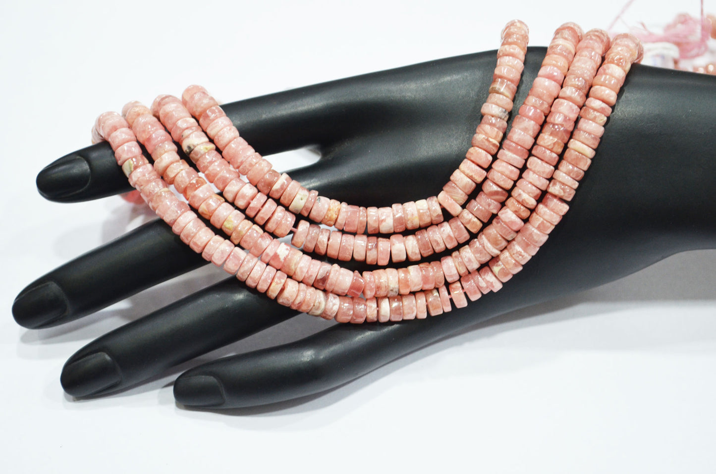 Natural Rhodocrosite Heishi Tyre Shape Beads , Sold By Strand , 16 Inches , 6 mm , 32193