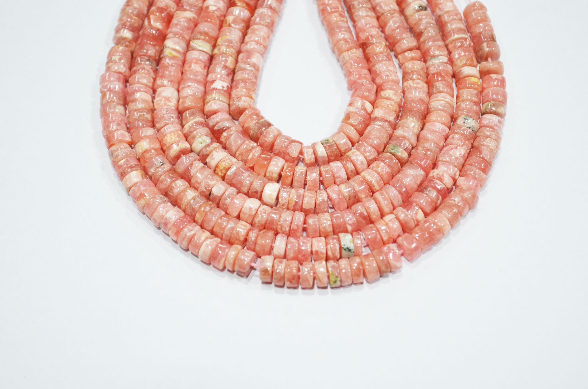 Natural Rhodocrosite Heishi Tyre Shape Beads , Sold By Strand , 16 Inches , 6 mm , 32193