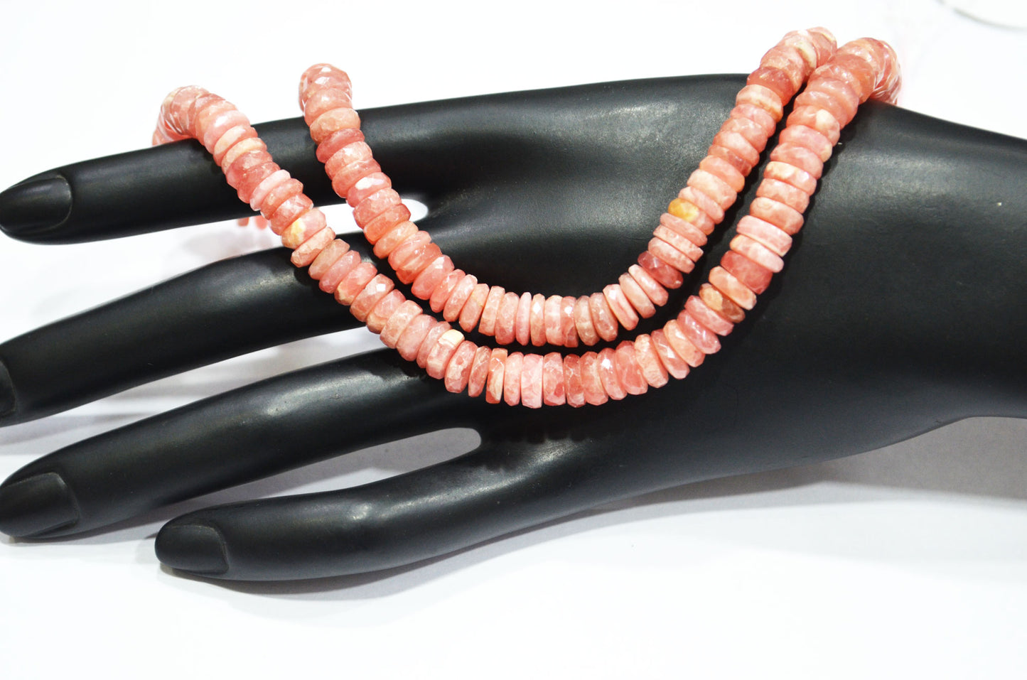 Natural Rhodocrosite Heishi Tyre Shape Beads , 16 Inches , 7 - 8.50 mm , 32196