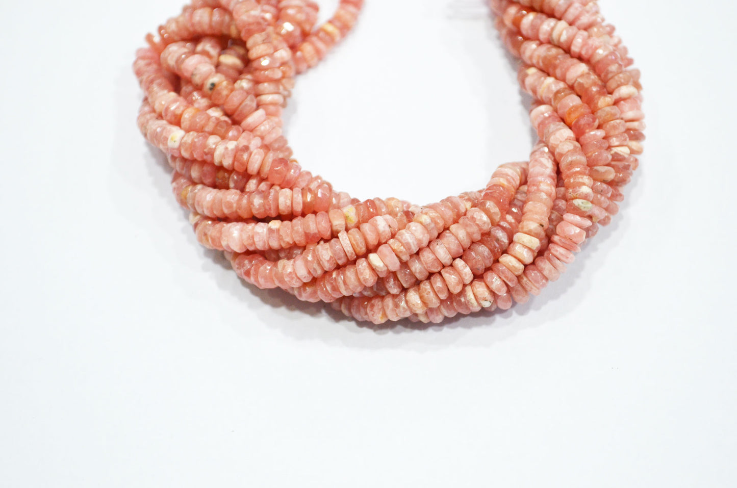 Natural Rhodocrosite Heishi Tyre Shape Beads , Sold By Strand , 16 Inches , 5 - 5.25 mm , 32197