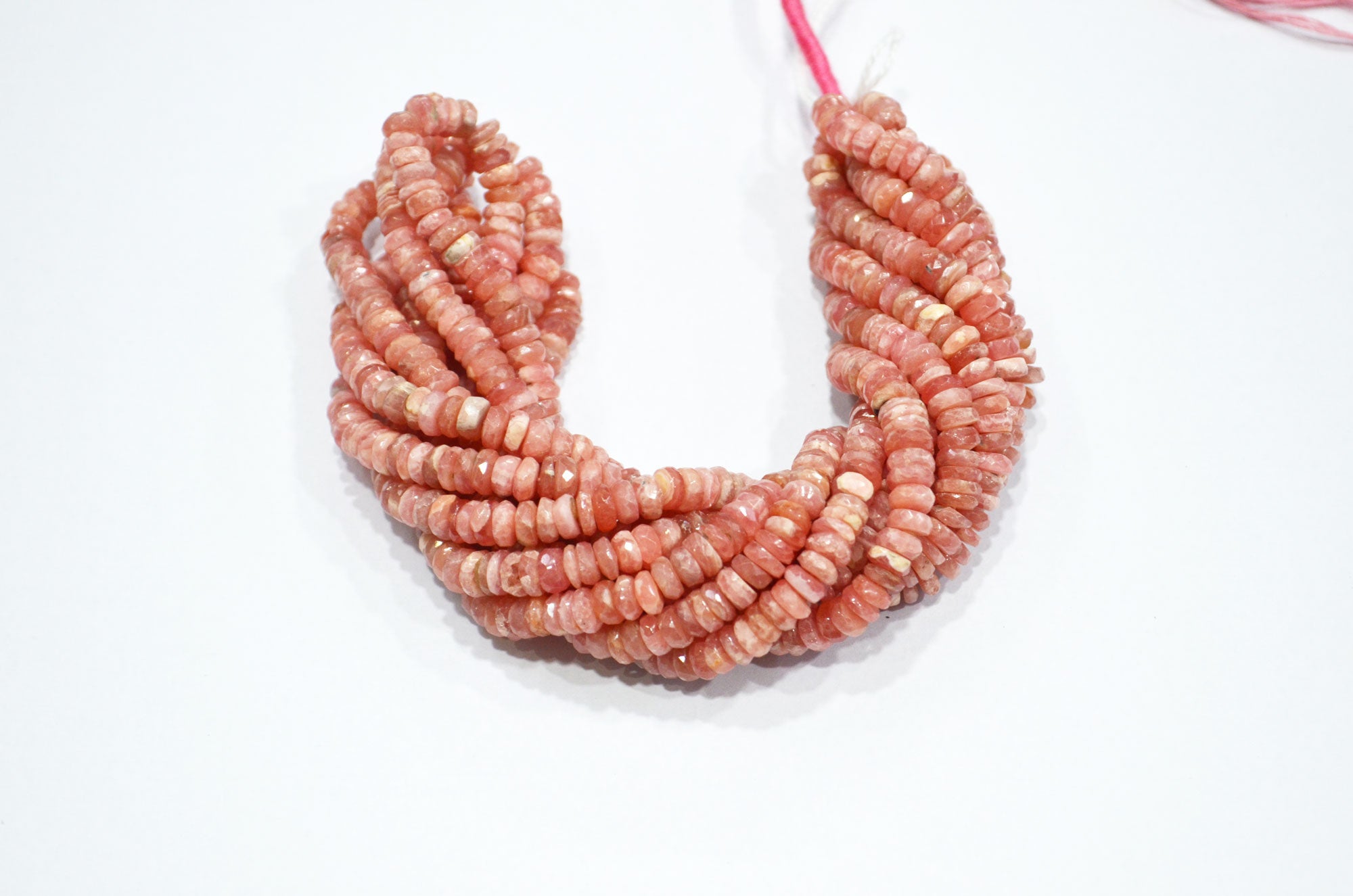 Natural Rhodocrosite Heishi Tyre Shape Beads , Sold By Strand , 16 Inches , 6 mm , 32199