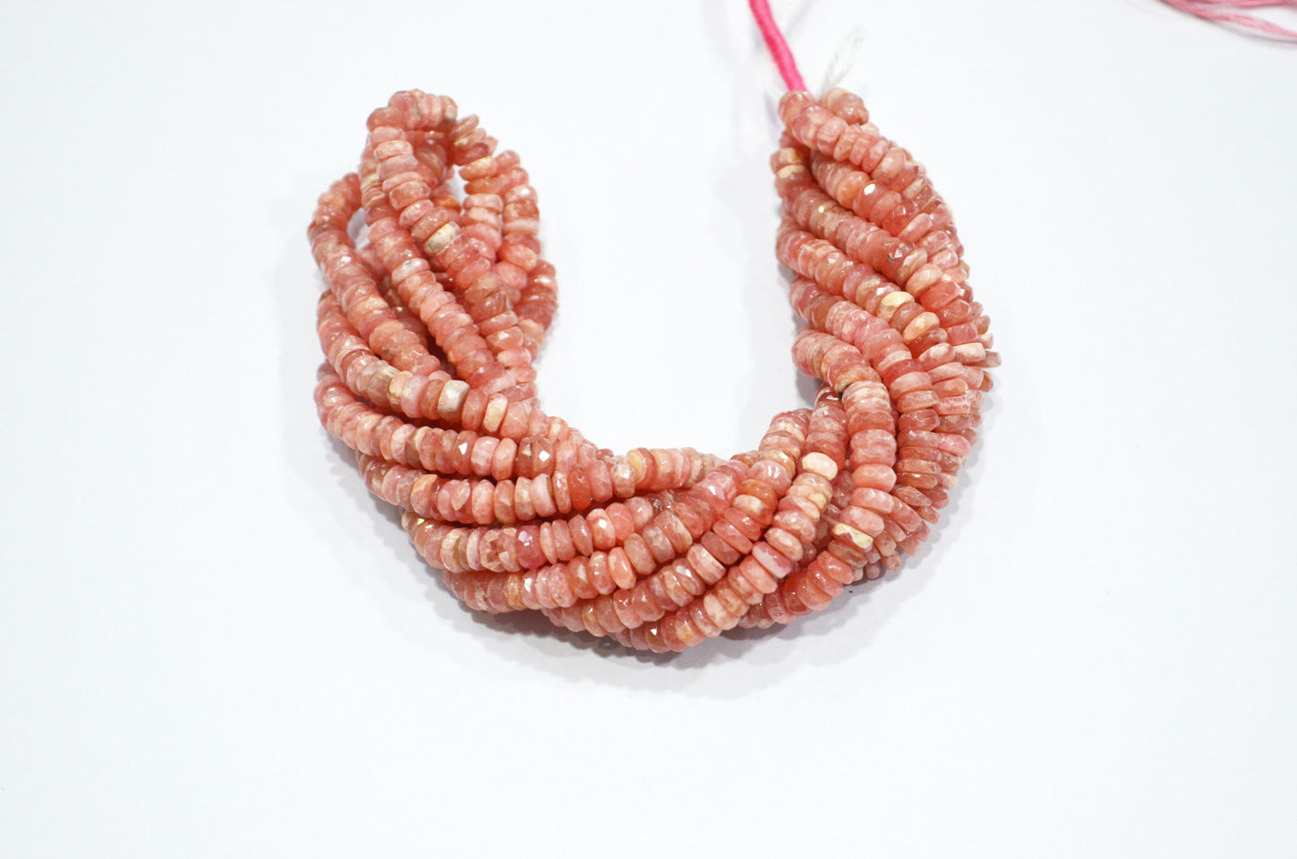 Natural Rhodocrosite Heishi Tyre Shape Beads , Sold By Strand , 16 Inches , 6 mm , 32199