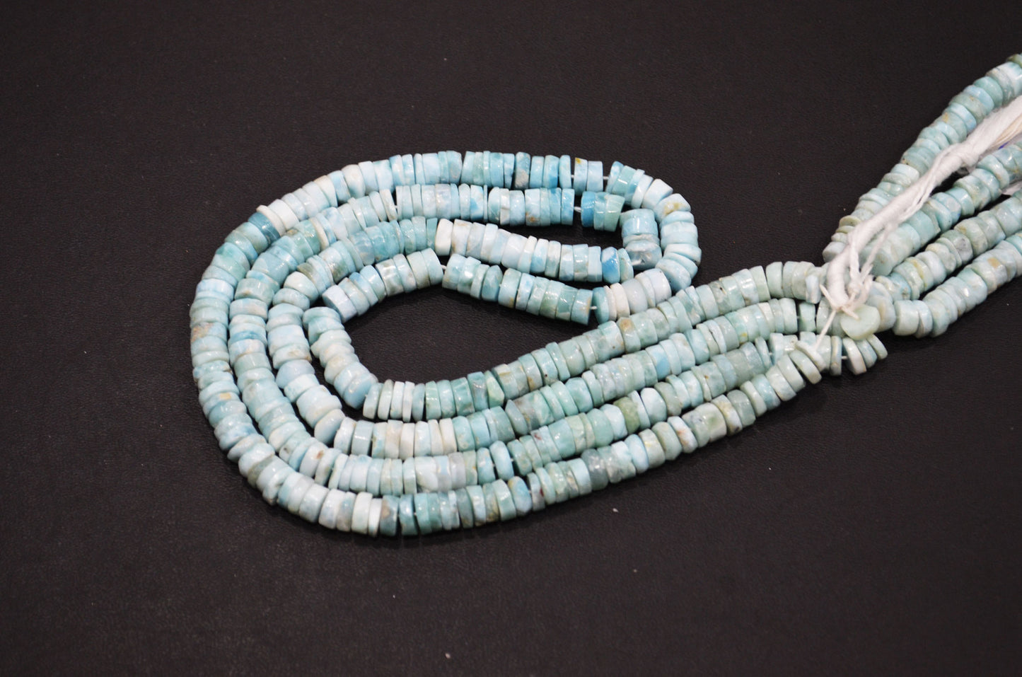 Natural Larimar Heishi Tyre Shape Beads , Sold By Strand , 16 Inches , 6.50 mm , 32207